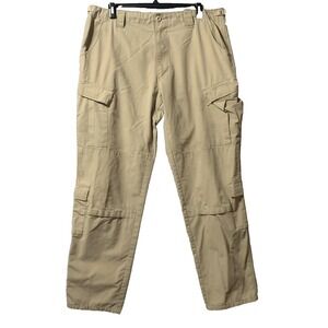 CQR Cargo Pants Mens L 40x34 Khaki Ripstop Hiking Outdoor Tactical Multi Pocket